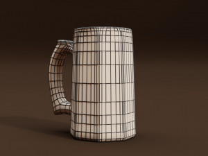 Glass Mug of Coke 3D Model