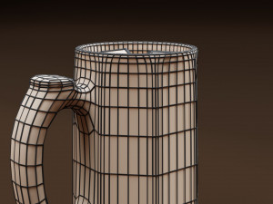 Glass Mug of Coke 3D Model