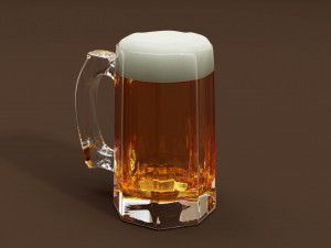 Drink Mug Set - Beer Ale and Coke 3D Model