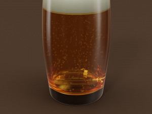 Drink Glass - Beer on Highball Glass 3D 모델