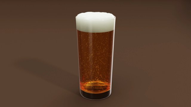 Drink Glass - Beer on Collins Glass Modelo 3D .c4d .max .obj .3ds .fbx .stl .blend 
