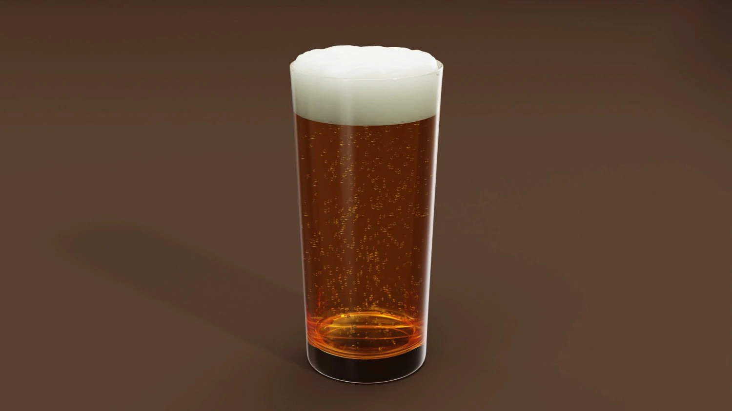 Drink Glass - Beer on Collins Glass 3D Model .c4d .max .obj .3ds .fbx .stl .blend