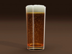 Drink Glass - Beer on Collins Glass Modelo 3D