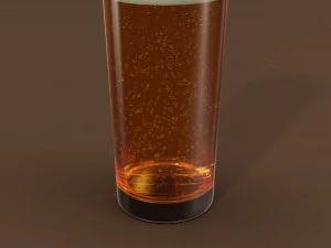 Drink Glass - Beer on Collins Glass 3D Model
