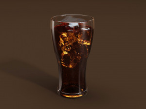 Drink Glass - Coke With Ice Modèle 3D