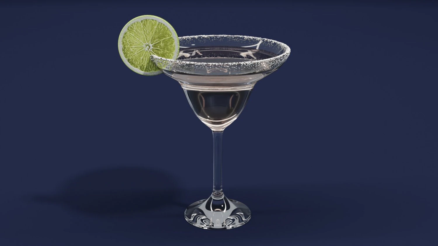 Drink Glass - Margarita Cocktail 3D Model .c4d .max .obj .3ds .fbx .stl .blend 