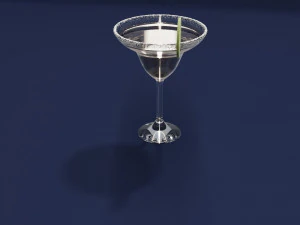 Drink Glass - Margarita Cocktail 3D Model