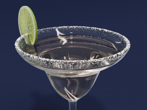 Drink Glass - Margarita Cocktail 3D Model