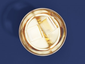 Drink Glass - Whiskey on Old Fashioned Glass Modelo 3D