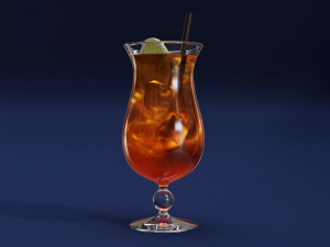 Drink Glass - Tropical Cocktail 3D Модель