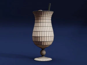 Drink Glass - Tropical Cocktail 3D Model