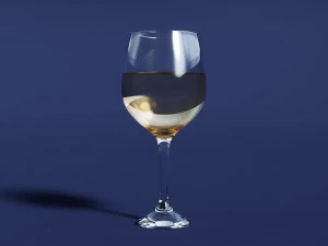 Drink Glass - White Wine 3D Model