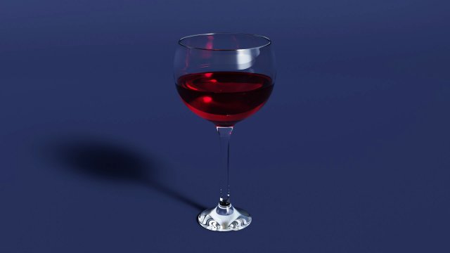 Drink Glass - Red Wine 3D Модель .c4d .max .obj .3ds .fbx .stl .blend 