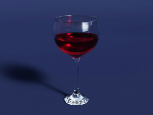Drink Glass - Red Wine 3Dモデル