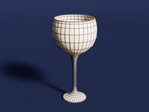 Drink Glass - Red Wine 3D Модель