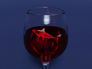 Drink Glass - Shark Wine Glass Modèle 3D