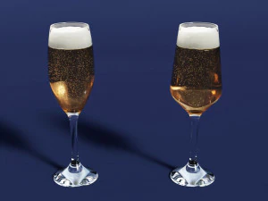 Gelas Minuman - Sampanye Model 3D