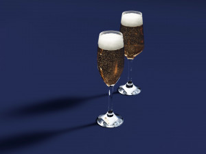 Drink Glass - Champagne 3D Model