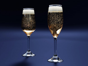 Drink Glass - Champagne 3D Model