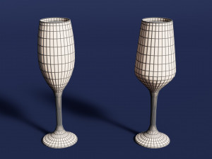 Drink Glass - Champagne 3D Model