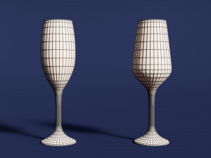 Drink Glass - Champagne 3D Model