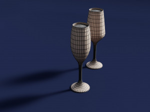 Drink Glass - Champagne 3D Model