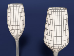Drink Glass - Champagne 3D Model