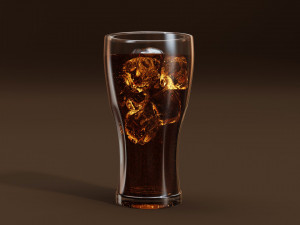 Drink Set - Coke and Whiskey Glass Model 3D