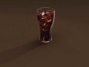 Drink Set - Coke and Whiskey Glass Model 3D