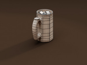 Drink Set - Coke and Whiskey Glass Model 3D