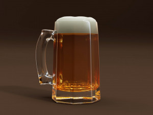 Drink Set - Beers Glass 3D 모델