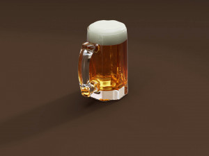 Drink Set - Beers Glass 3D 모델