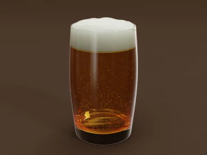 Service &agrave; boissons - Verre &agrave; bi&egrave;res Modèle 3D