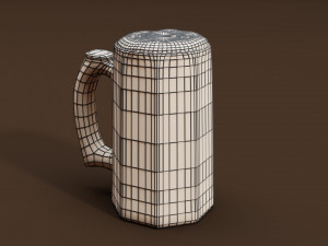 Drink Set - Beers Glass 3D 모델
