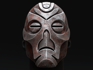 Skyrim Dragon Priest Mask - Hevnoraak Model 3D