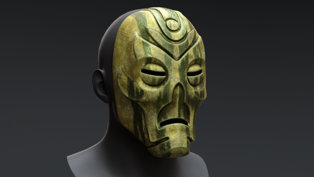 Skyrim Dragon Priest Mask - Otar 3D Model .c4d .max .obj .3ds .fbx .stl .blend 