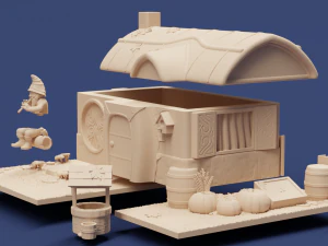 Pied Pieper Gnome House Box - Printable 3D Print Model