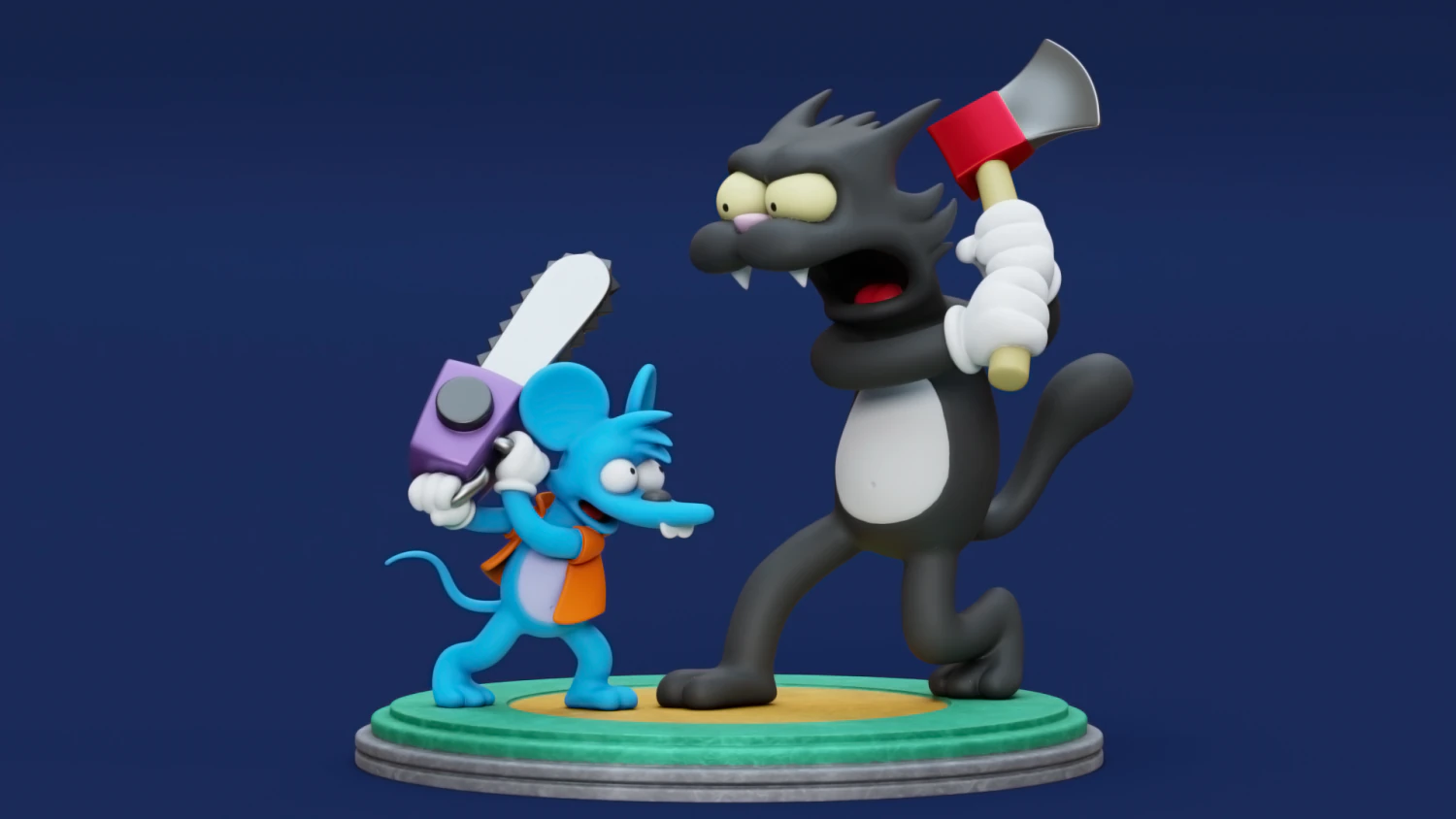 Itchy and Scratchy Printable 3D Print Model .c4d .max .obj .3ds .fbx .stl .blend
