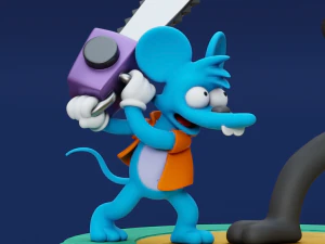 Itchy and Scratchy Printable 3D Print Model