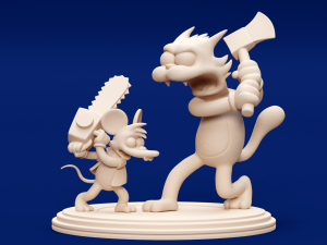Itchy and Scratchy Printable 3Dプリントモデル