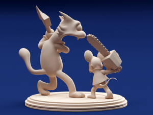 Itchy and Scratchy Printable 3Dプリントモデル