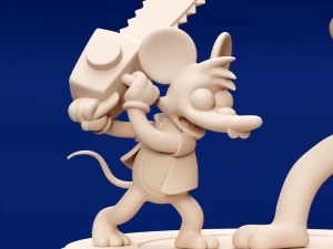 Itchy and Scratchy Printable 3D Print Model