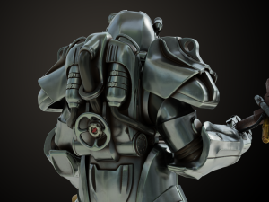 Fallout T60 Battle Pose 3D प्रिंट मॉडल