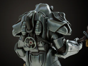 Pose de combat Fallout T60 Modèles 3D en vedette