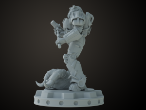 Fallout T60 Battle Pose 3D प्रिंट मॉडल