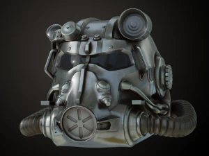 Casque Fallout T60 Modèles 3D en vedette