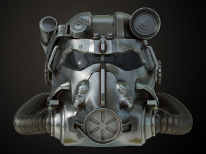 Fallout T60 Helmet Model Cetak 3D