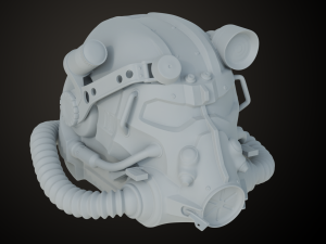 Fallout T60 Helmet Model Cetak 3D