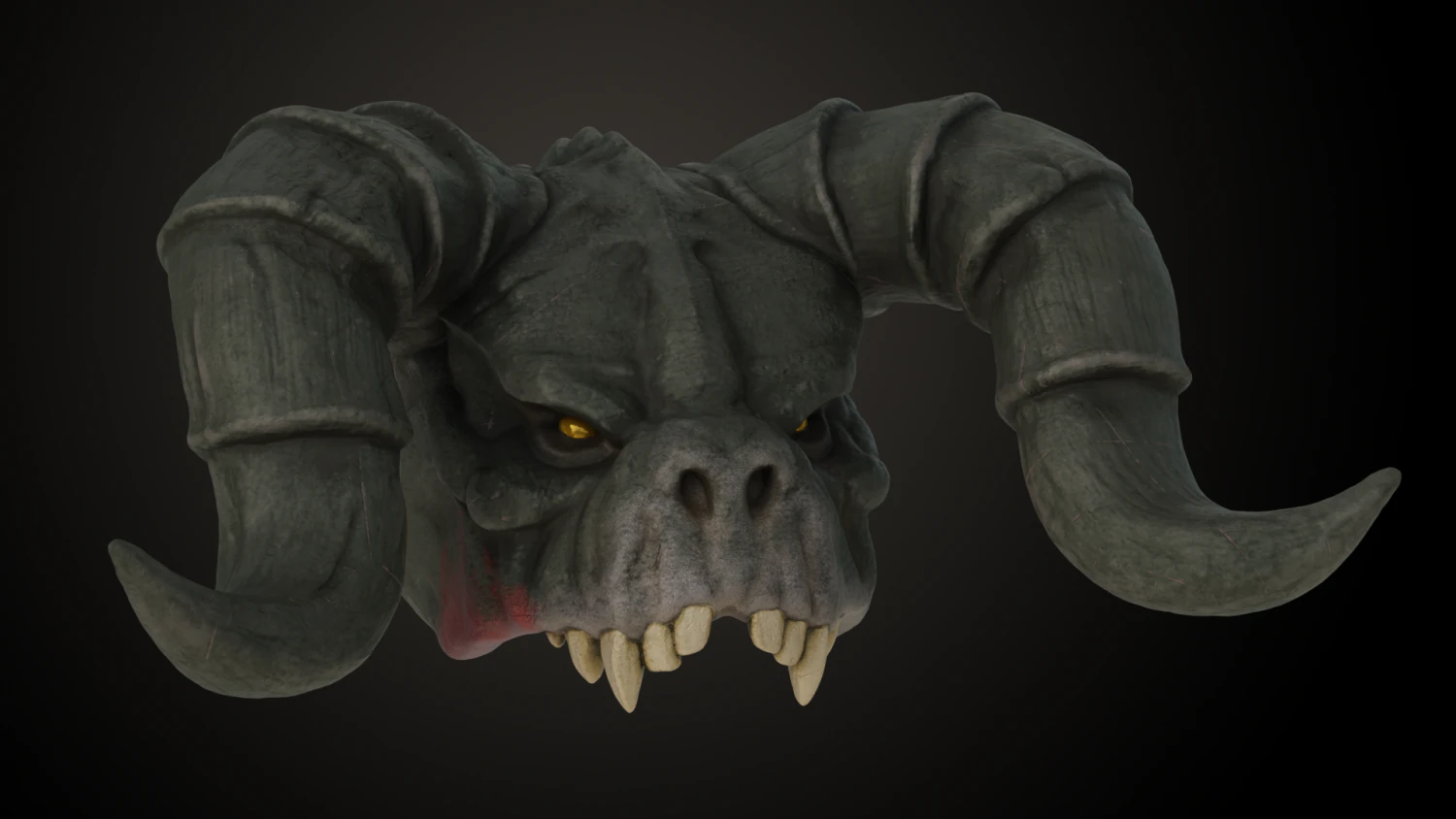 Fallout Deathclaw Head 3D Print Model .c4d .max .obj .3ds .fbx .stl .blend 