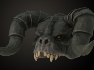 Fallout Deathclaw Head Modèles 3D en vedette